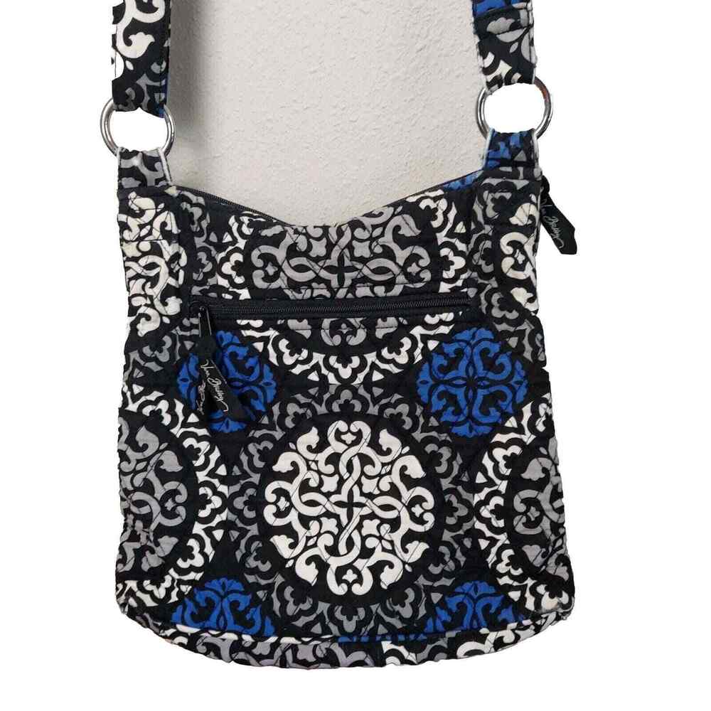 Vera Bradley Purse Bag CANTERBERRY COBALT Retired Cross Body Little Hipster Blue